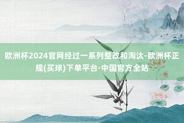 欧洲杯2024官网经过一系列整改和淘汰-欧洲杯正规(买球)下单平台·中国官方全站